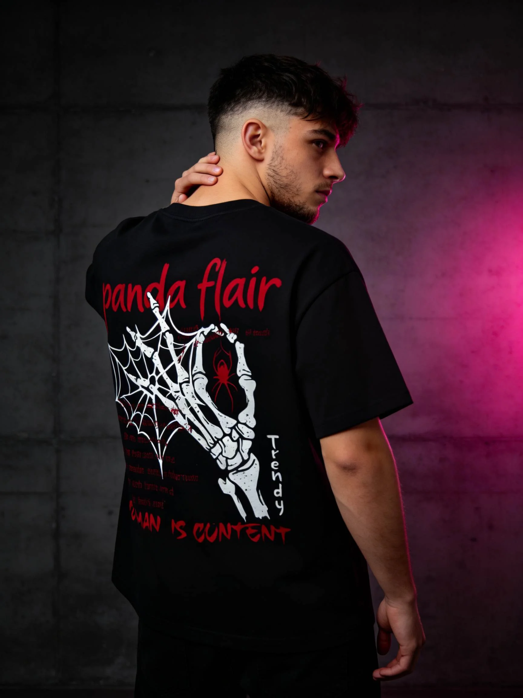 Black Graffiti Panda Tee