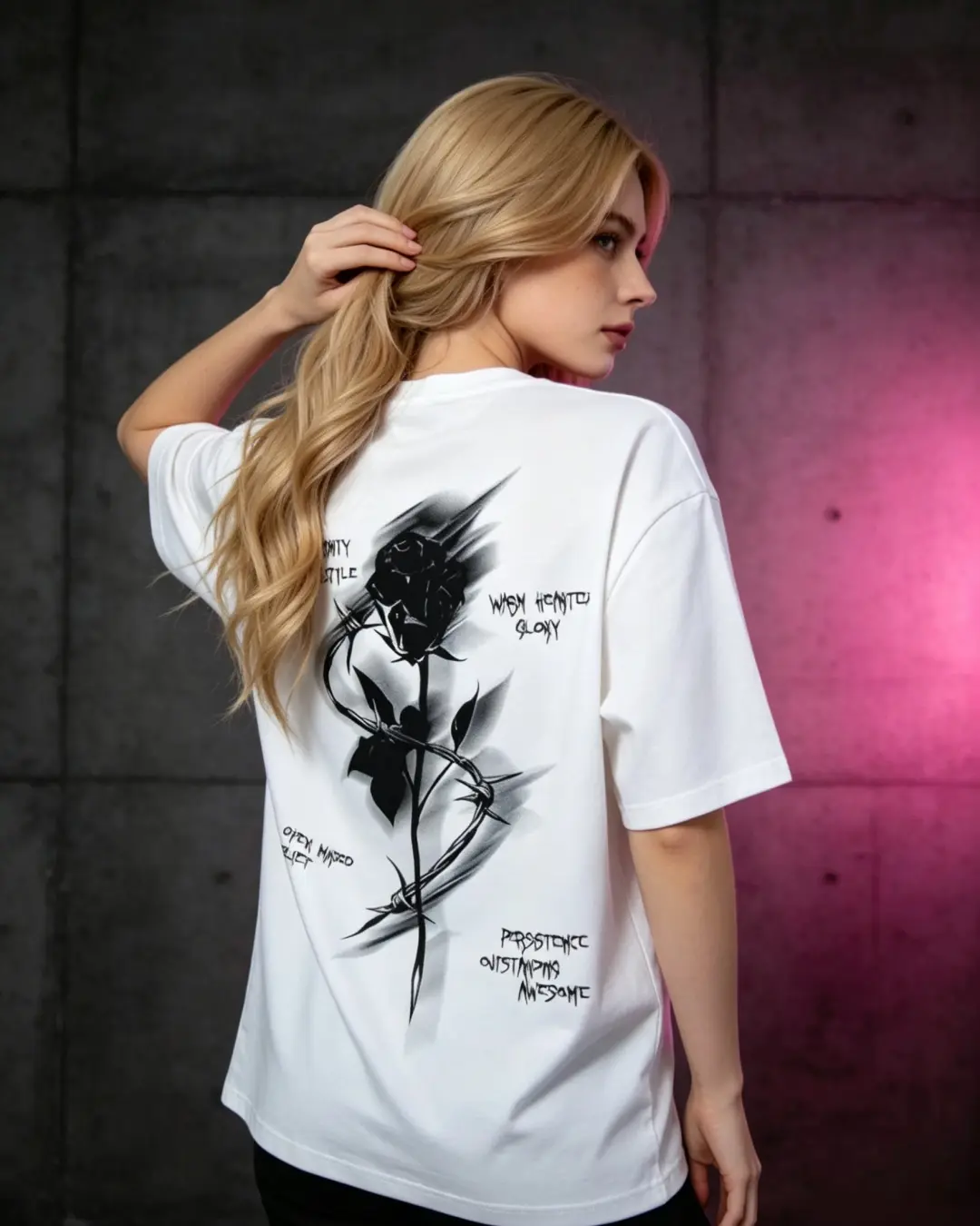 White Graffiti Panda Tee - Image 3