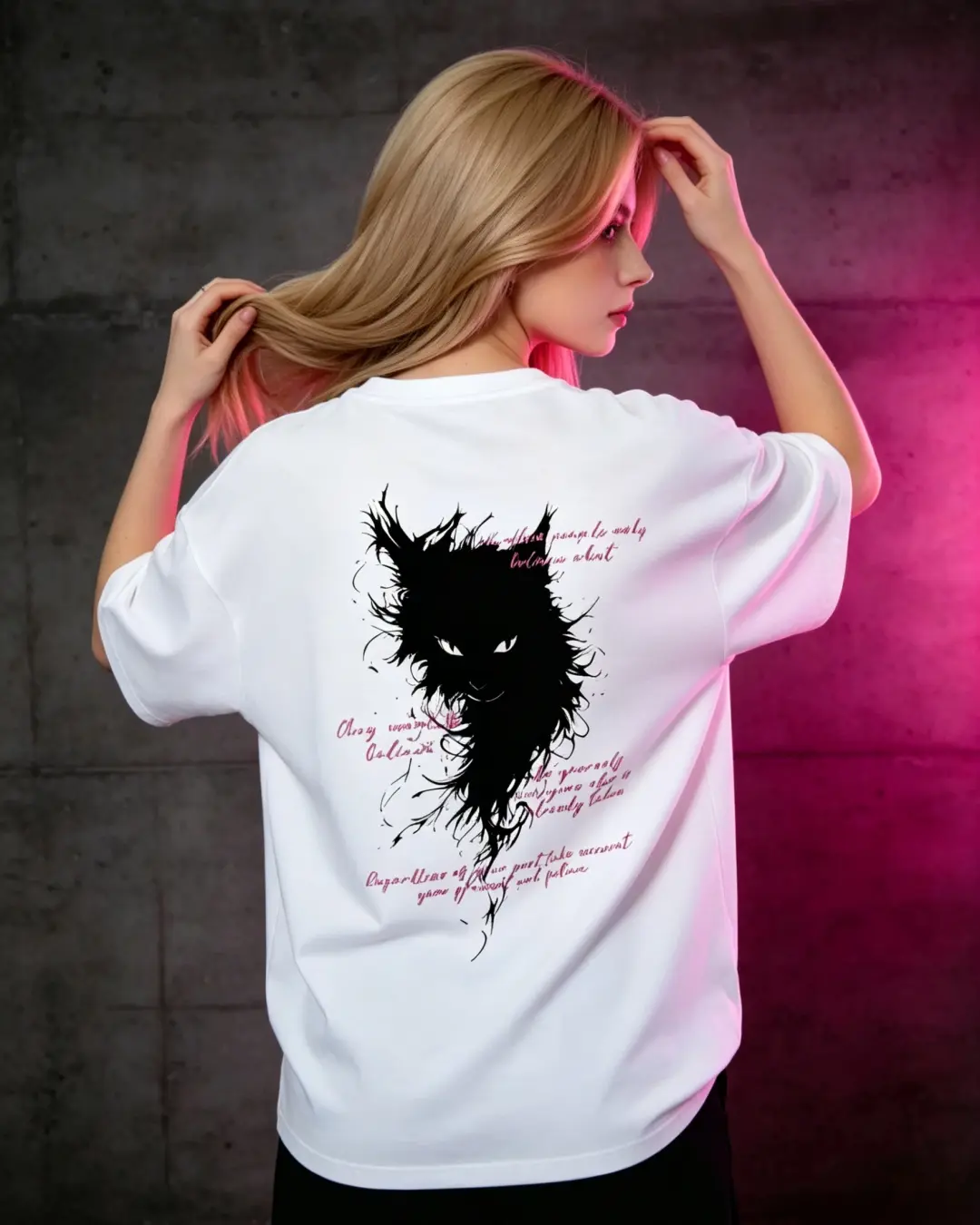 White Shadow Cat Tee - Image 2