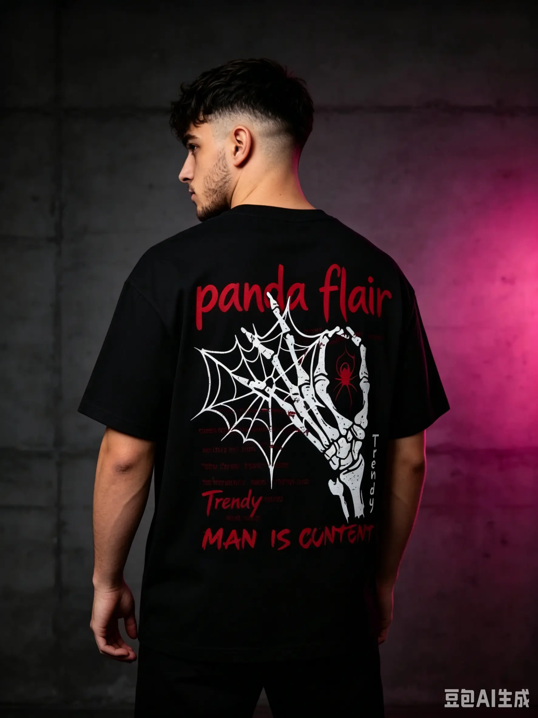 Black Graffiti Panda Tee - Image 2