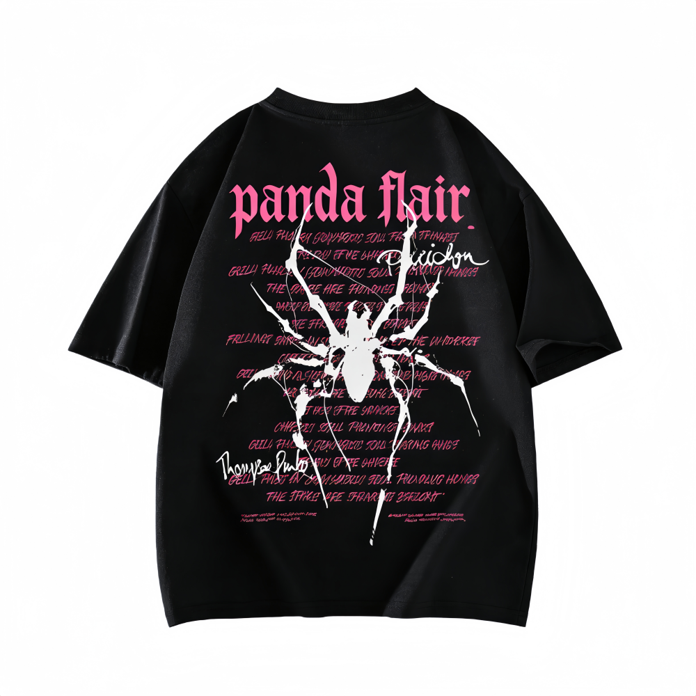 Pink Yellow Graffiti Panda Tee - Image 7
