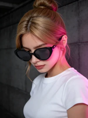 Black Cat-Eye Sunglasses