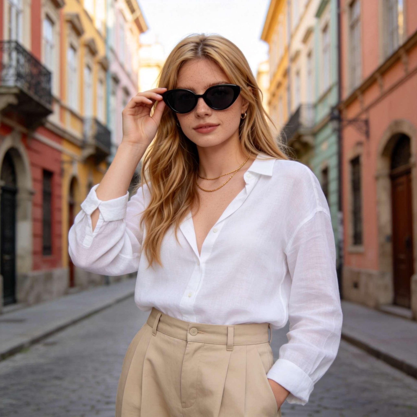 Black Cat-Eye Sunglasses - Image 4