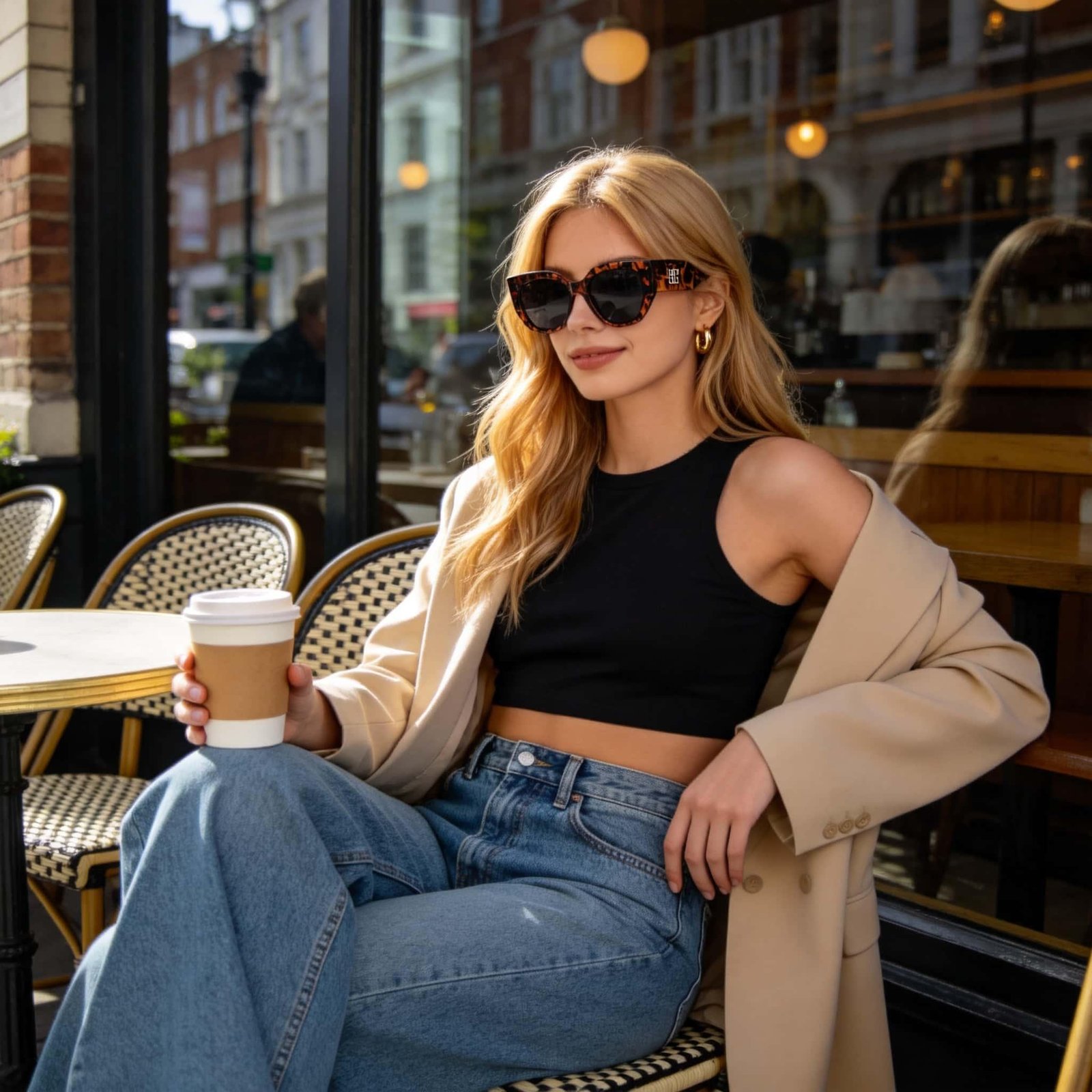 Tortoiseshell Cat Eye Sunglasses - Image 4