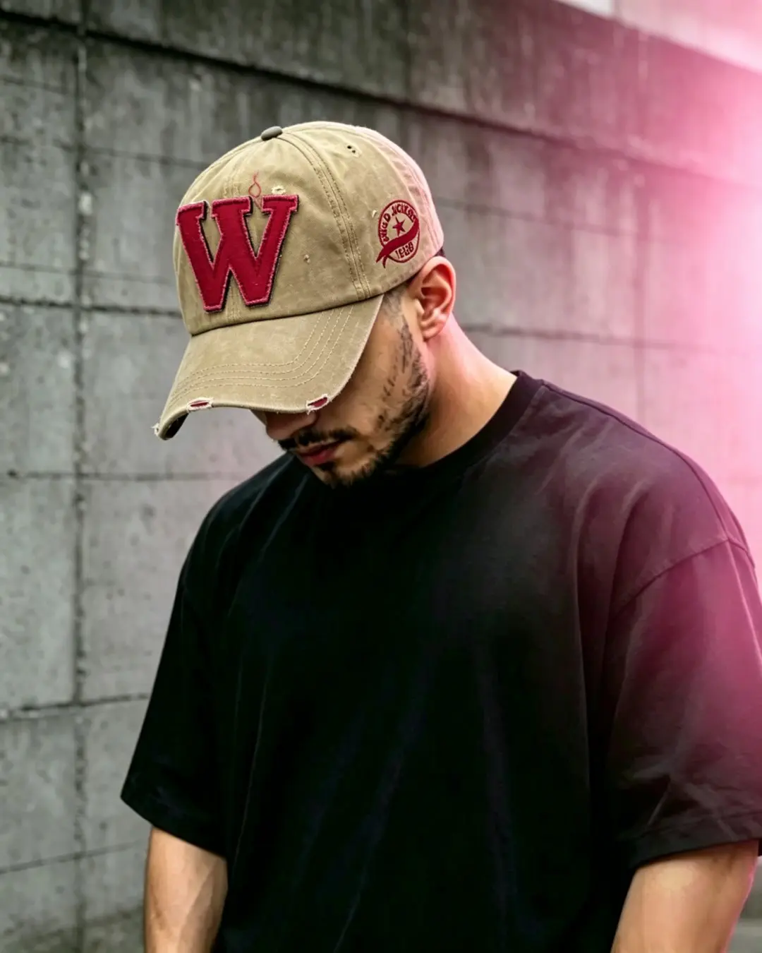 Vintage W Letter Baseball Cap - Image 2