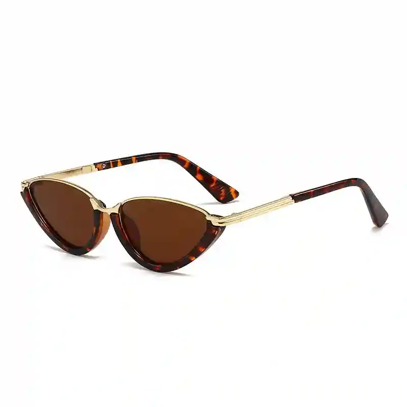 Wine Red & Gold Cat Eye Sunglasses - Image 5