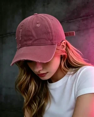 Distressed Washed Baseball Cap