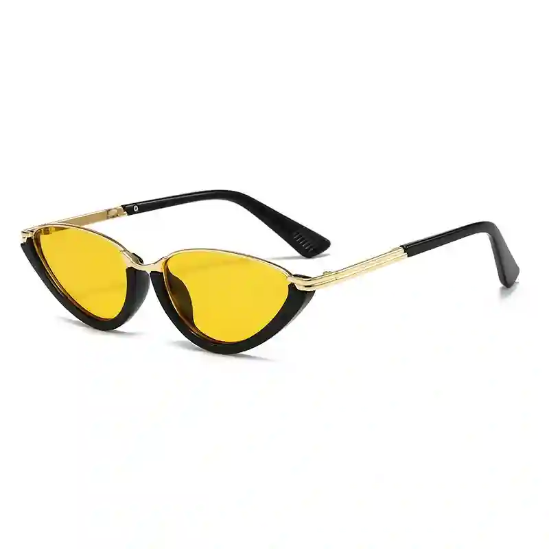 Wine Red & Gold Cat Eye Sunglasses - Image 7