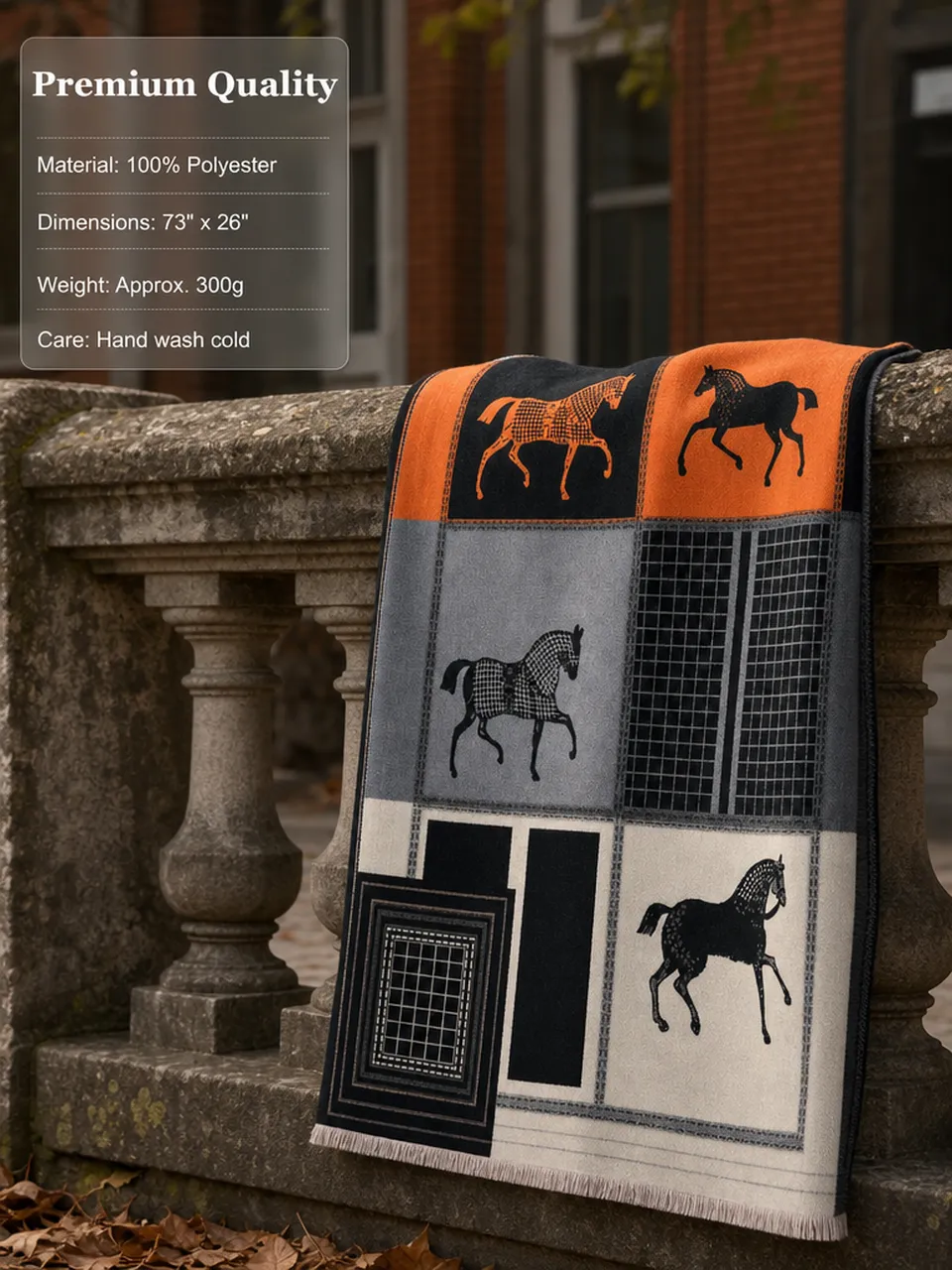 Reversible Equestrian Scarf - Craftsmanship & Weave