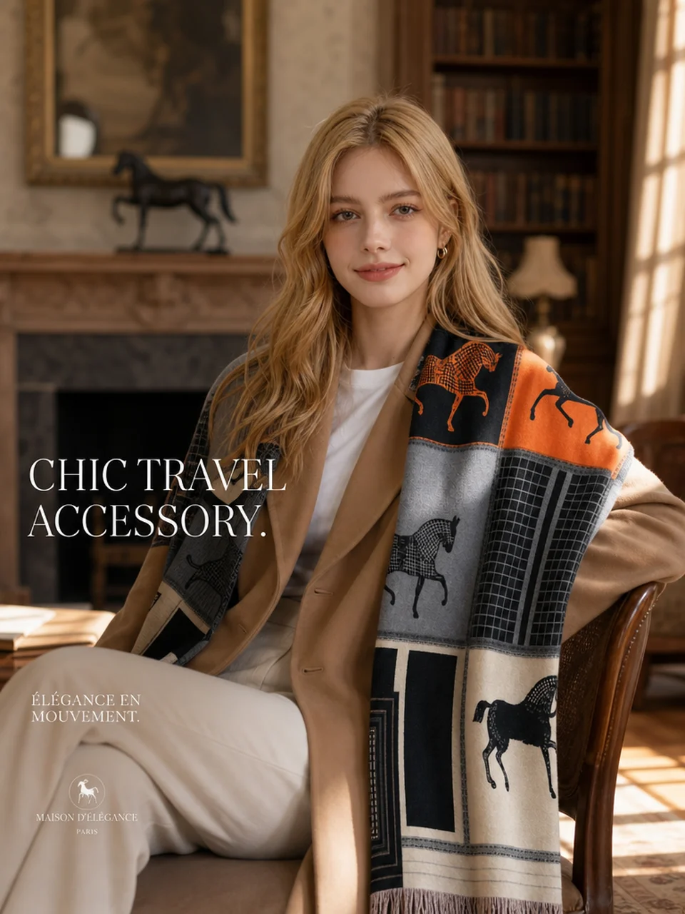 Reversible Equestrian Scarf - Old Money Lifestyle