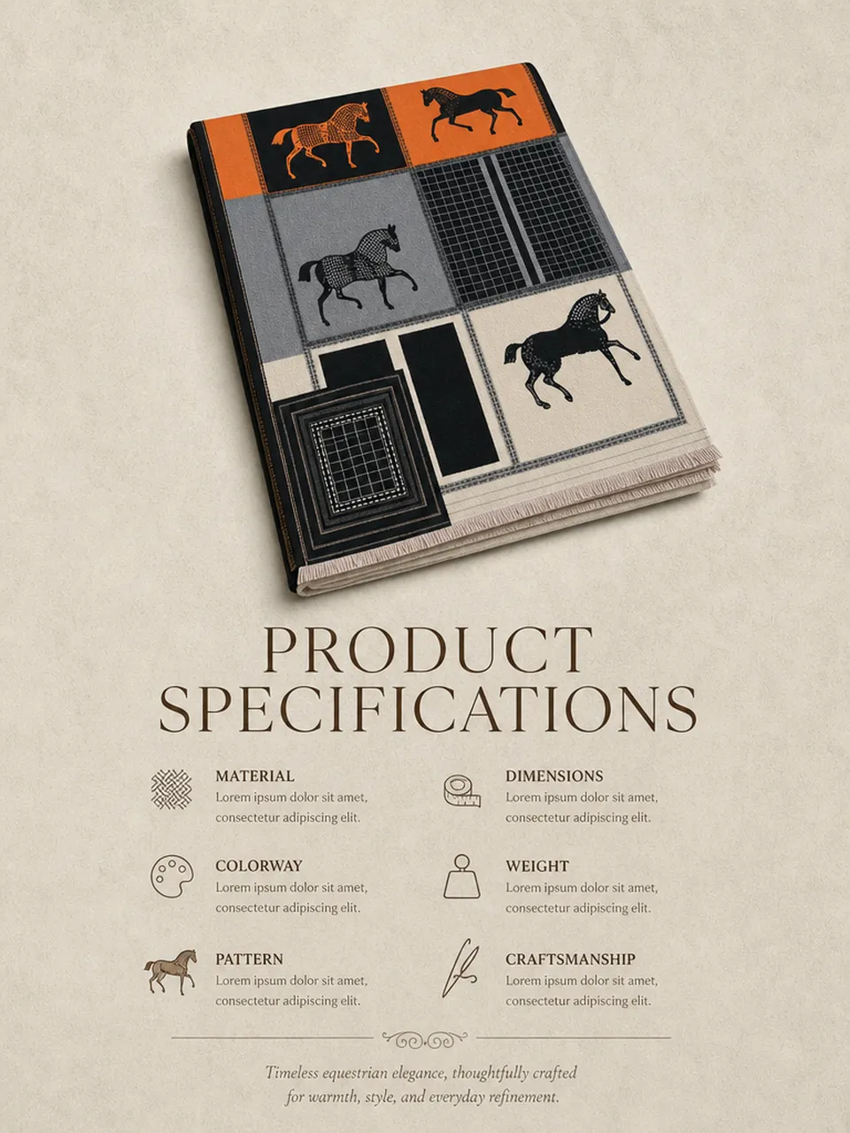 Reversible Equestrian Scarf - Product Specifications