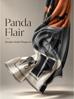 Reversible Equestrian Scarf - Black