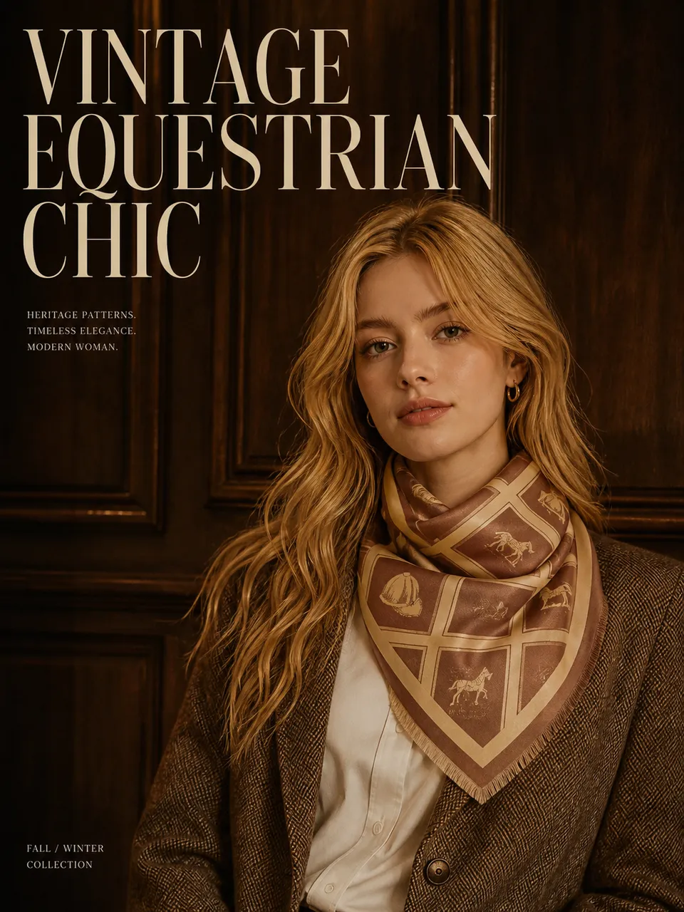 Equestrian Grid Scarf - Value Showcase
