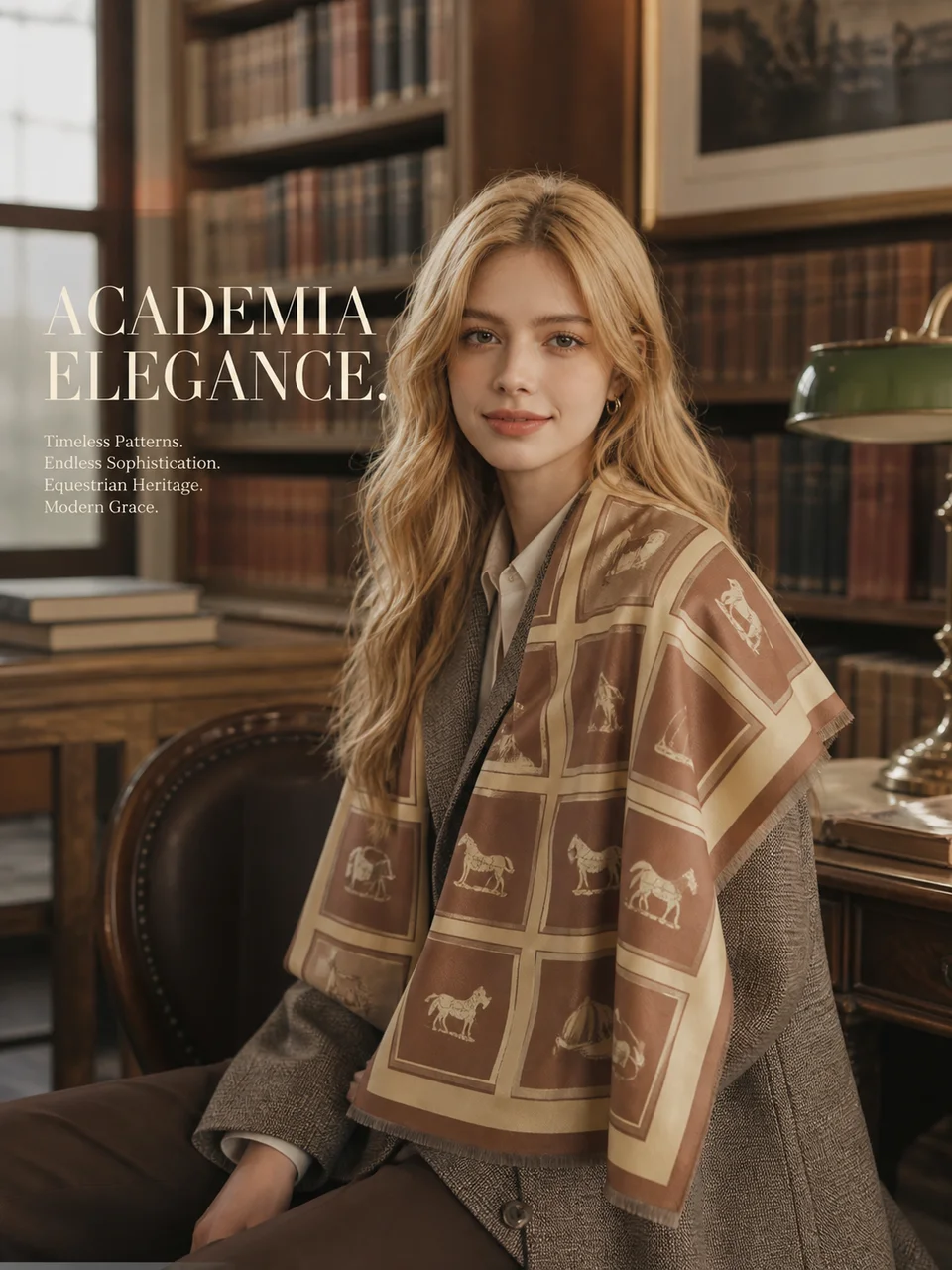 Equestrian Grid Scarf - Campus Lifestyle