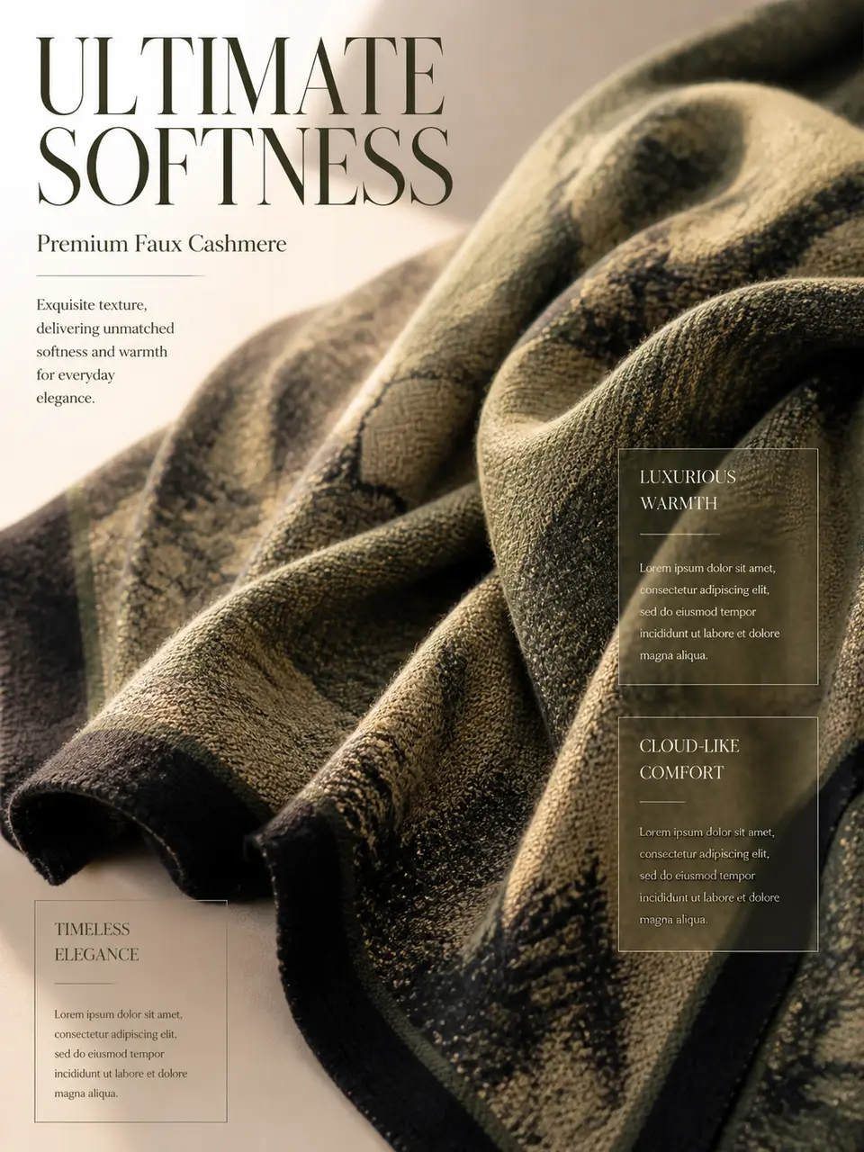 Abstract Cape Scarf - Softness & Fabric