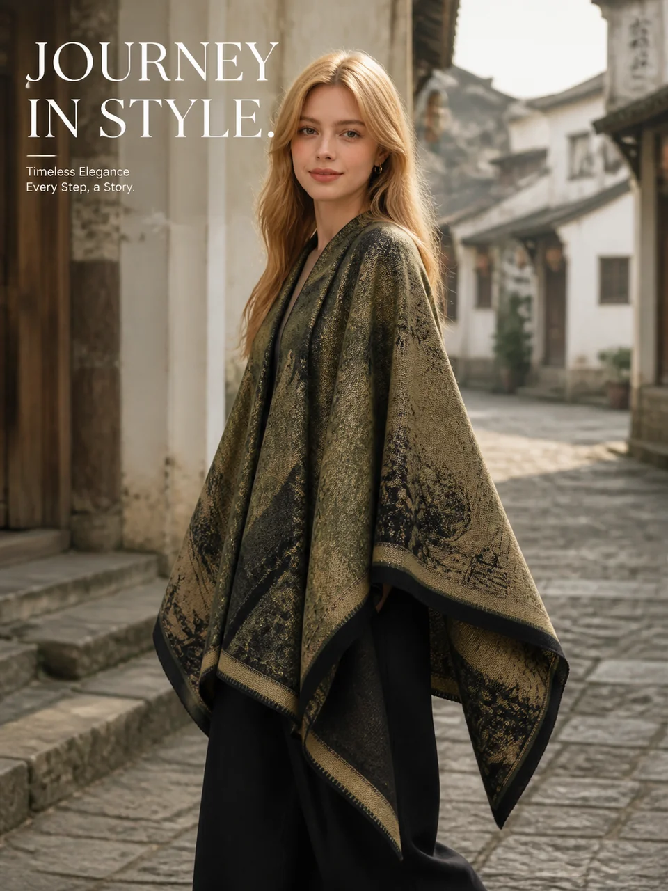 Abstract Cape Scarf - Travel Lifestyle