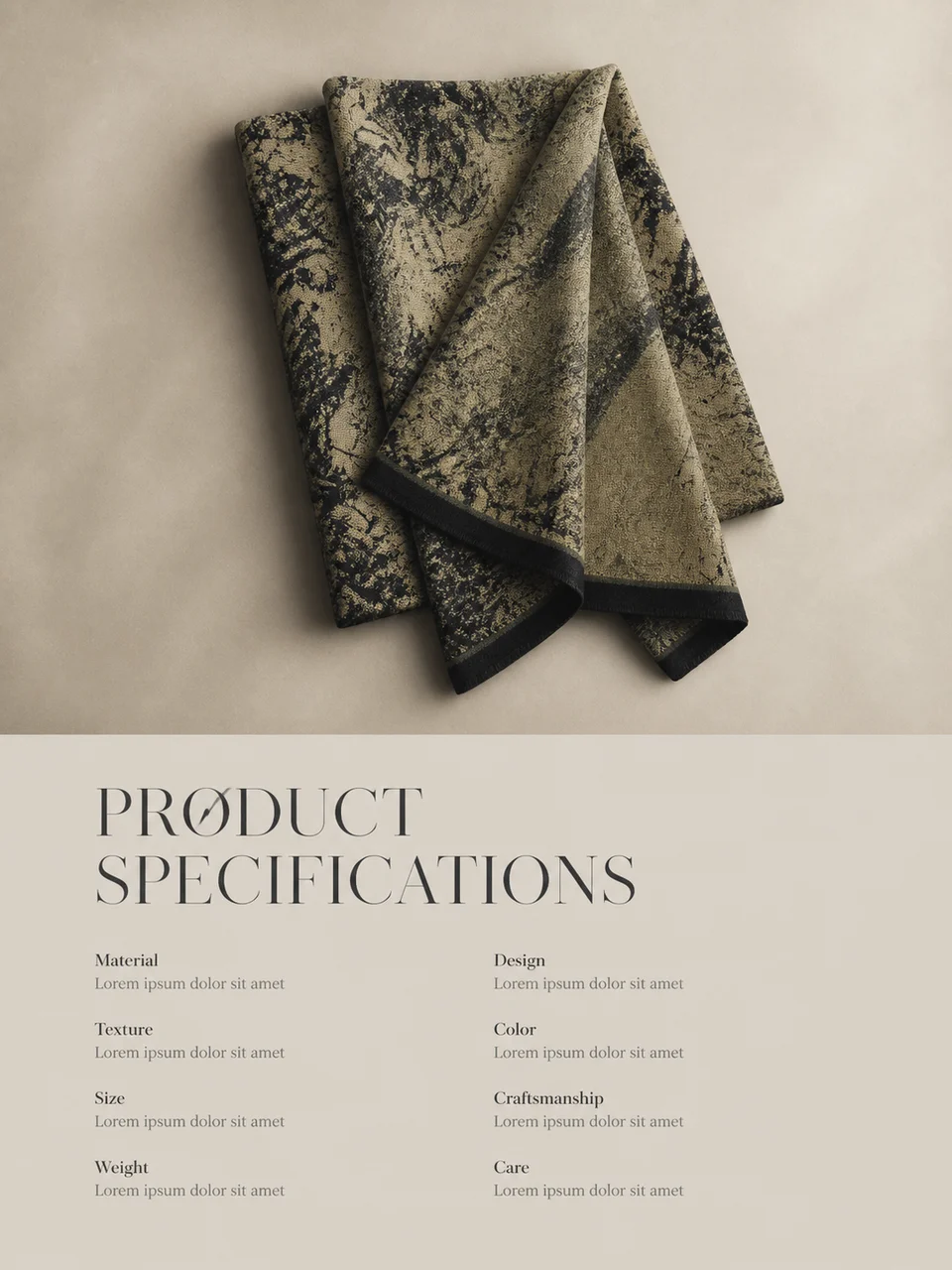 Abstract Cape Scarf - Specifications