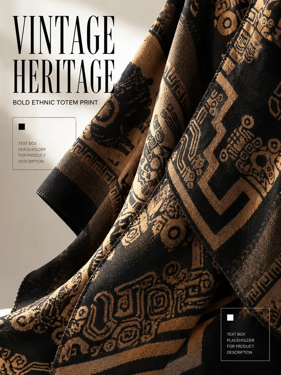 Retro Totem Cape Scarf - Pattern & Color
