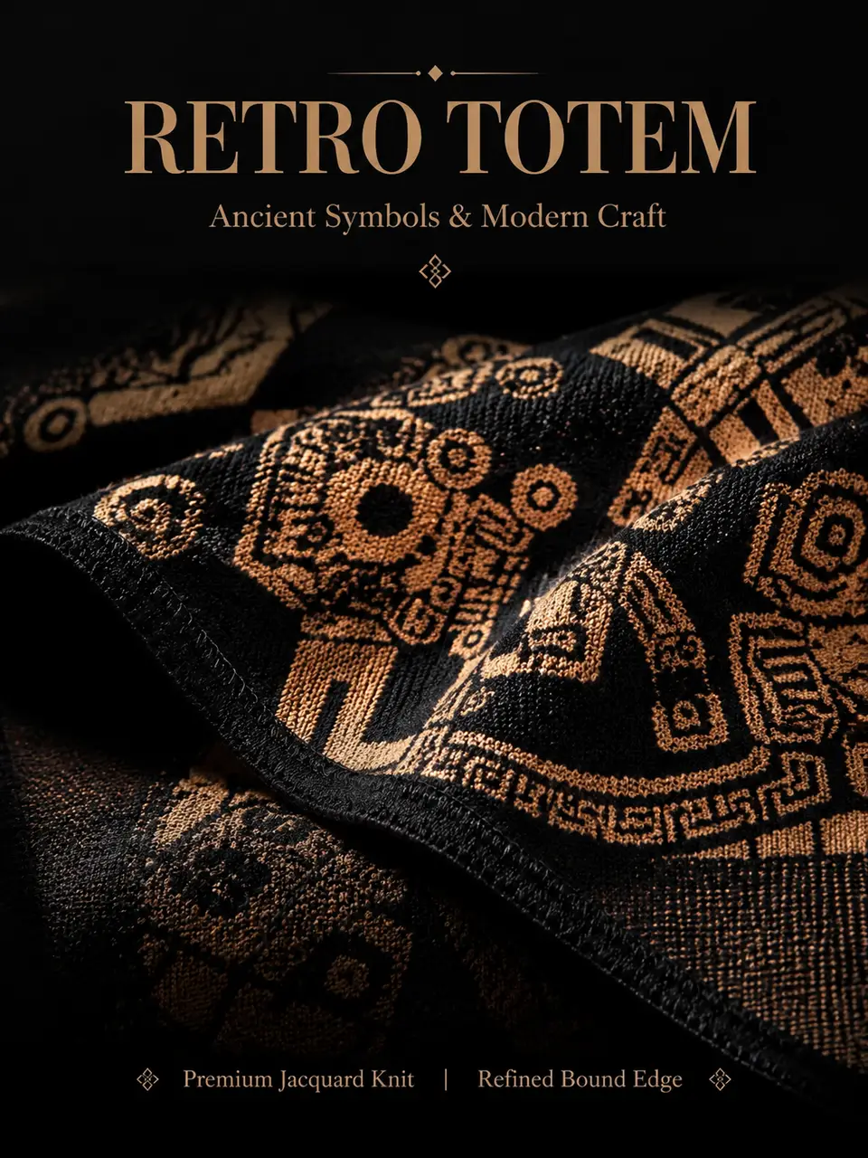 Retro Totem Cape Scarf - 1color - Image 3