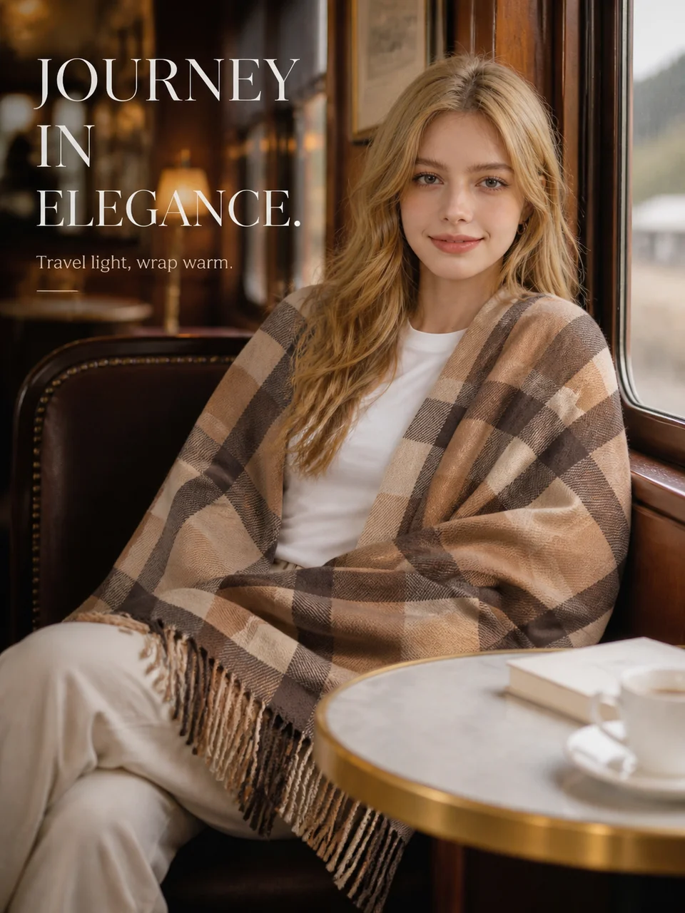 British Plaid Scarf - Library Lifestyle