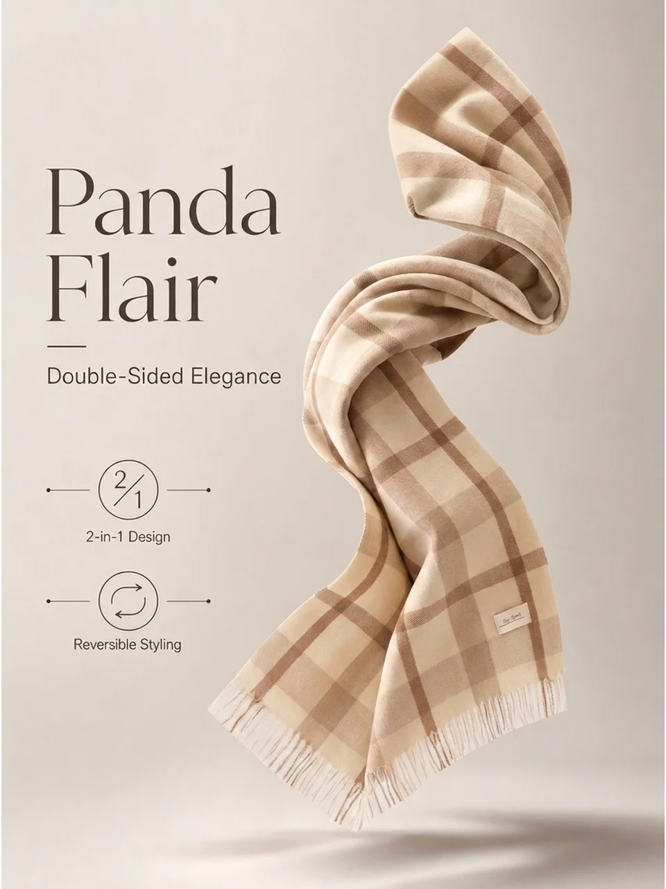 British Plaid Scarf - Camel