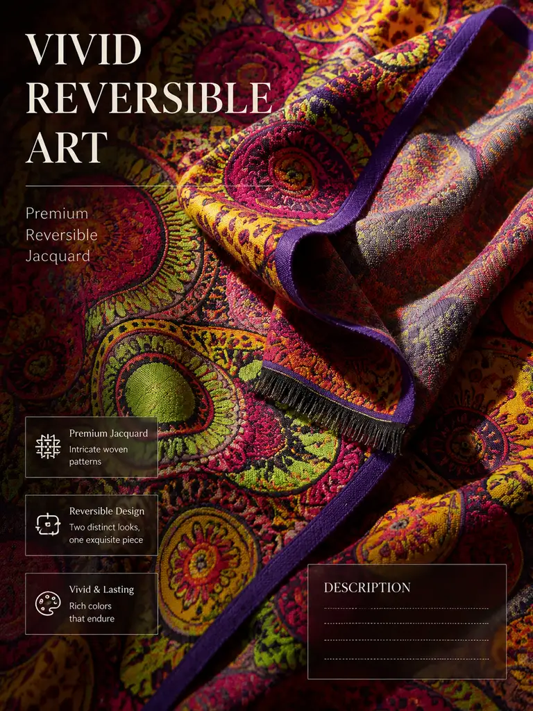 Bohemian Paisley Scarf - Jacquard Detail
