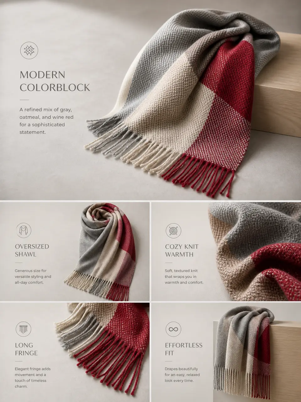 Waffle Color-Block Scarf - 5 Key Benefits