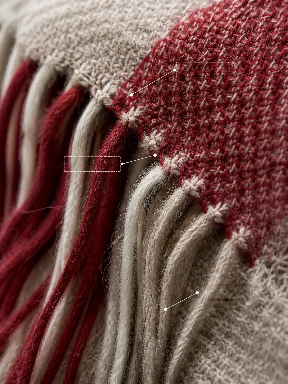 Waffle Color-Block Scarf - Craftsmanship