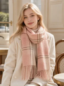 Sakura Plaid Scarf - 5color