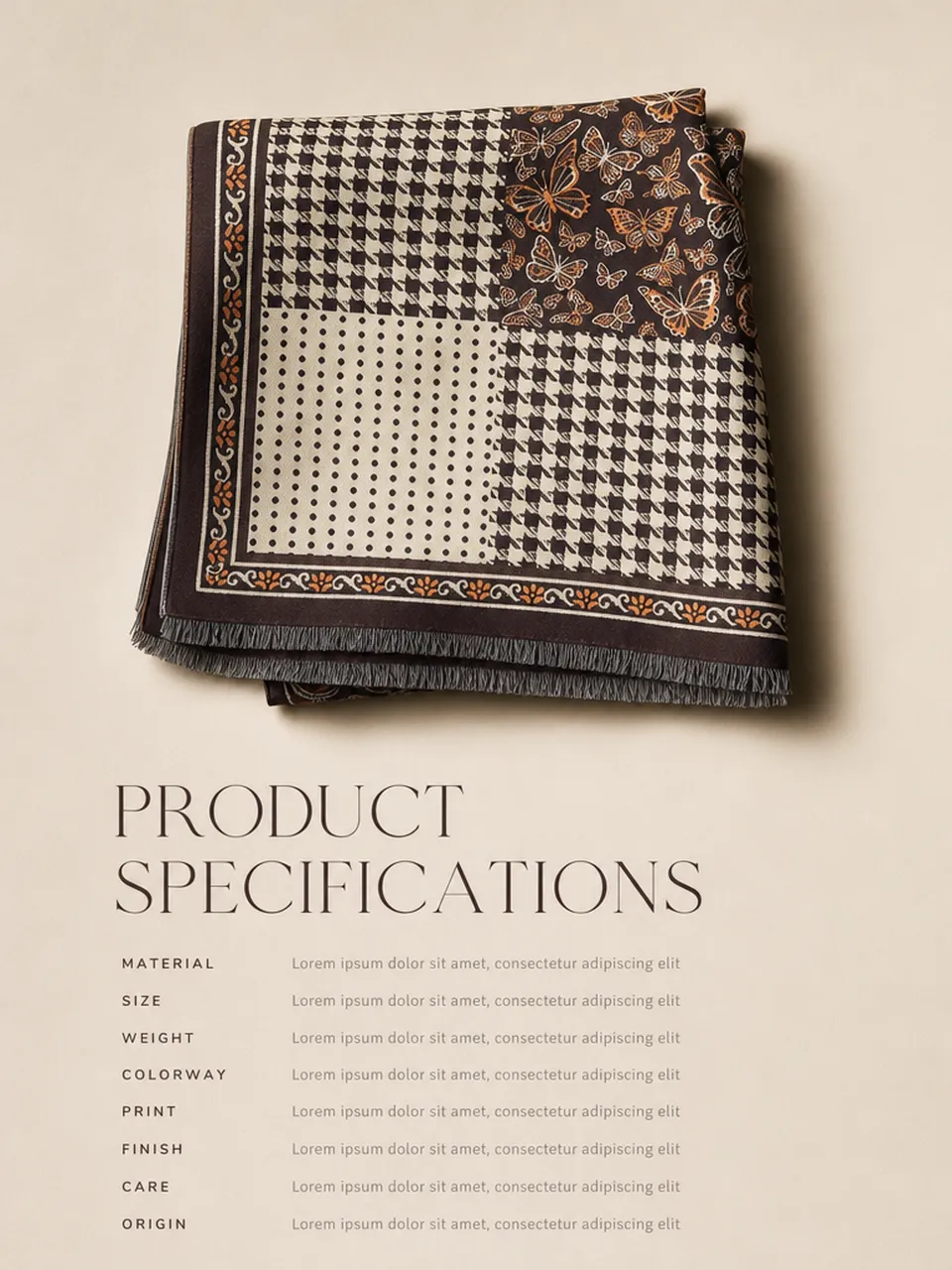 Vintage Patchwork Scarf - Specifications