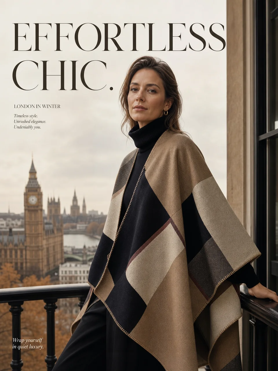 British Plaid Poncho - Value Showcase