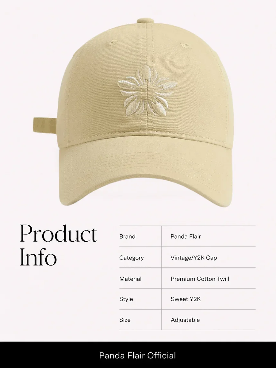 Pink Daisy Embroidery Cap - Image 9