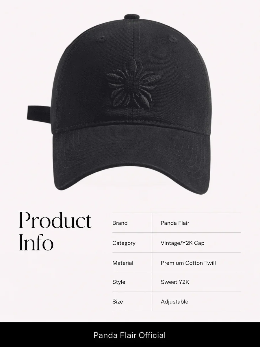 Pink Daisy Embroidery Cap - Image 8