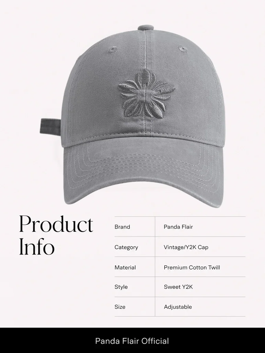 Pink Daisy Embroidery Cap - Image 7