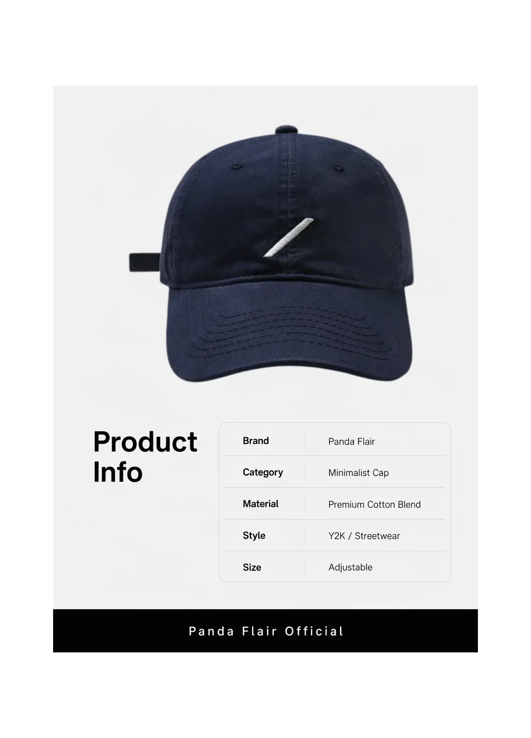 Blue Slash Minimalist Cap - Image 6