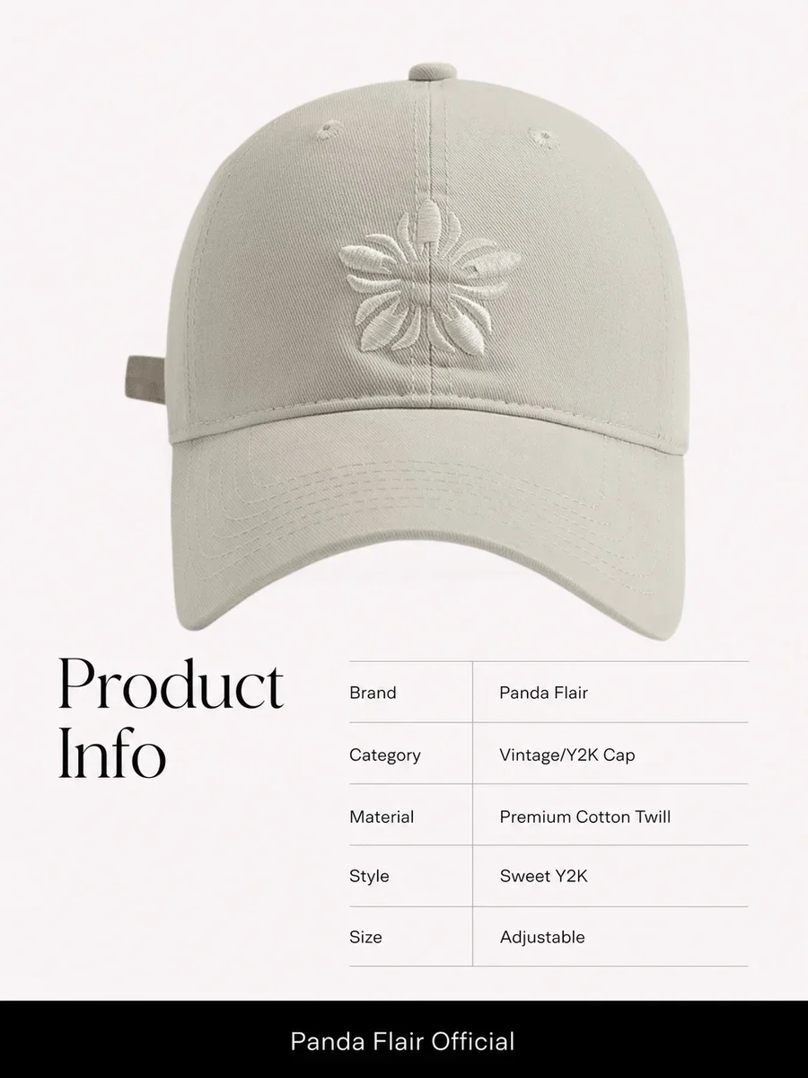 Pink Daisy Embroidery Cap - Image 4
