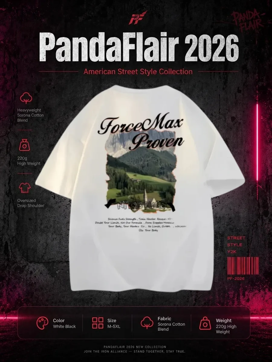Mountain Landscape Oversized Tee - Image 2