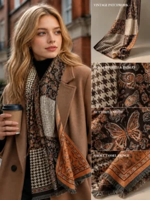 Vintage Patchwork Scarf - 3color