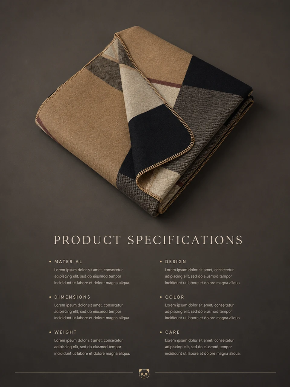 British Plaid Poncho - Specifications