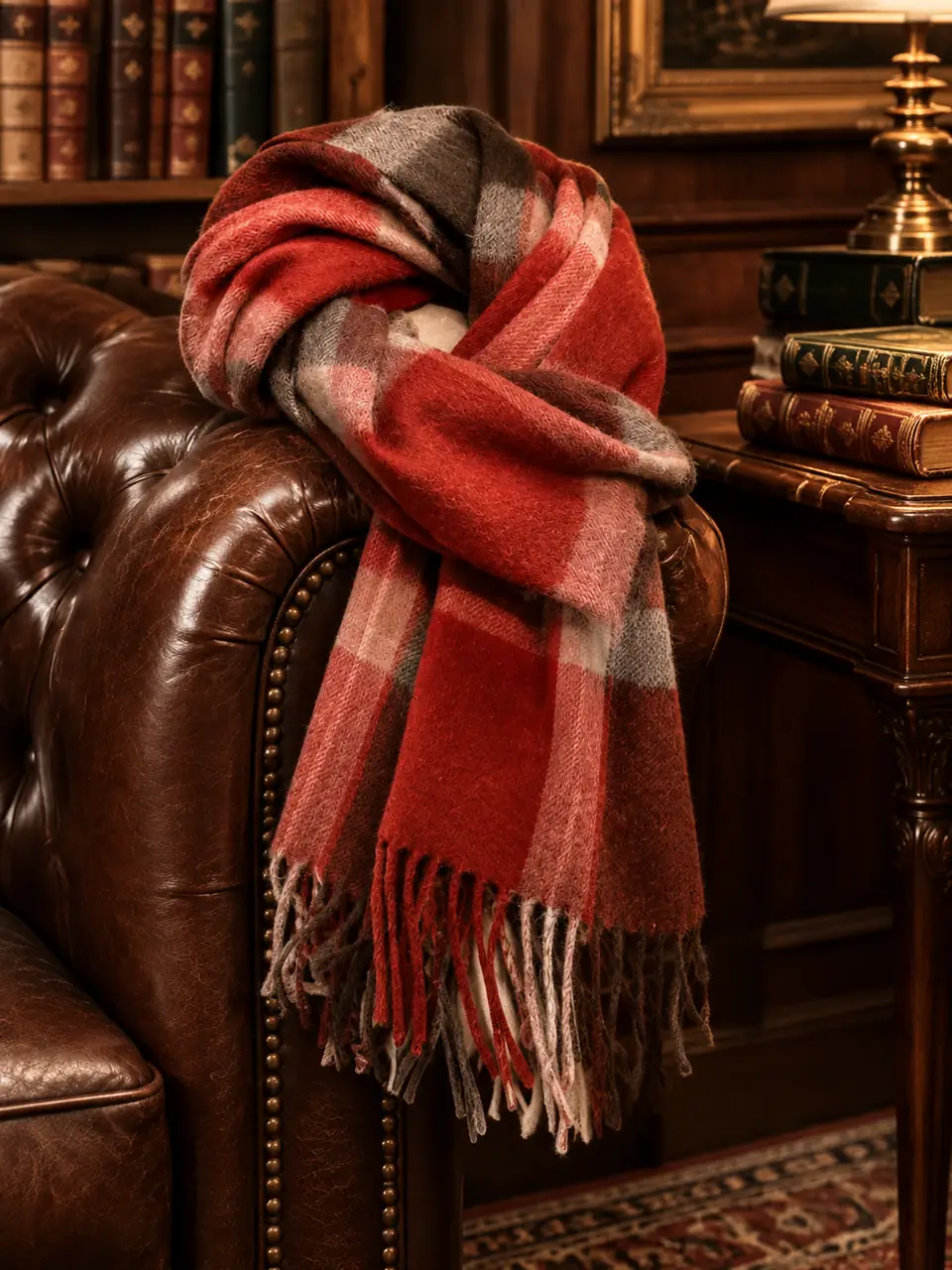 British Plaid Wool Scarf - 29color - Image 7