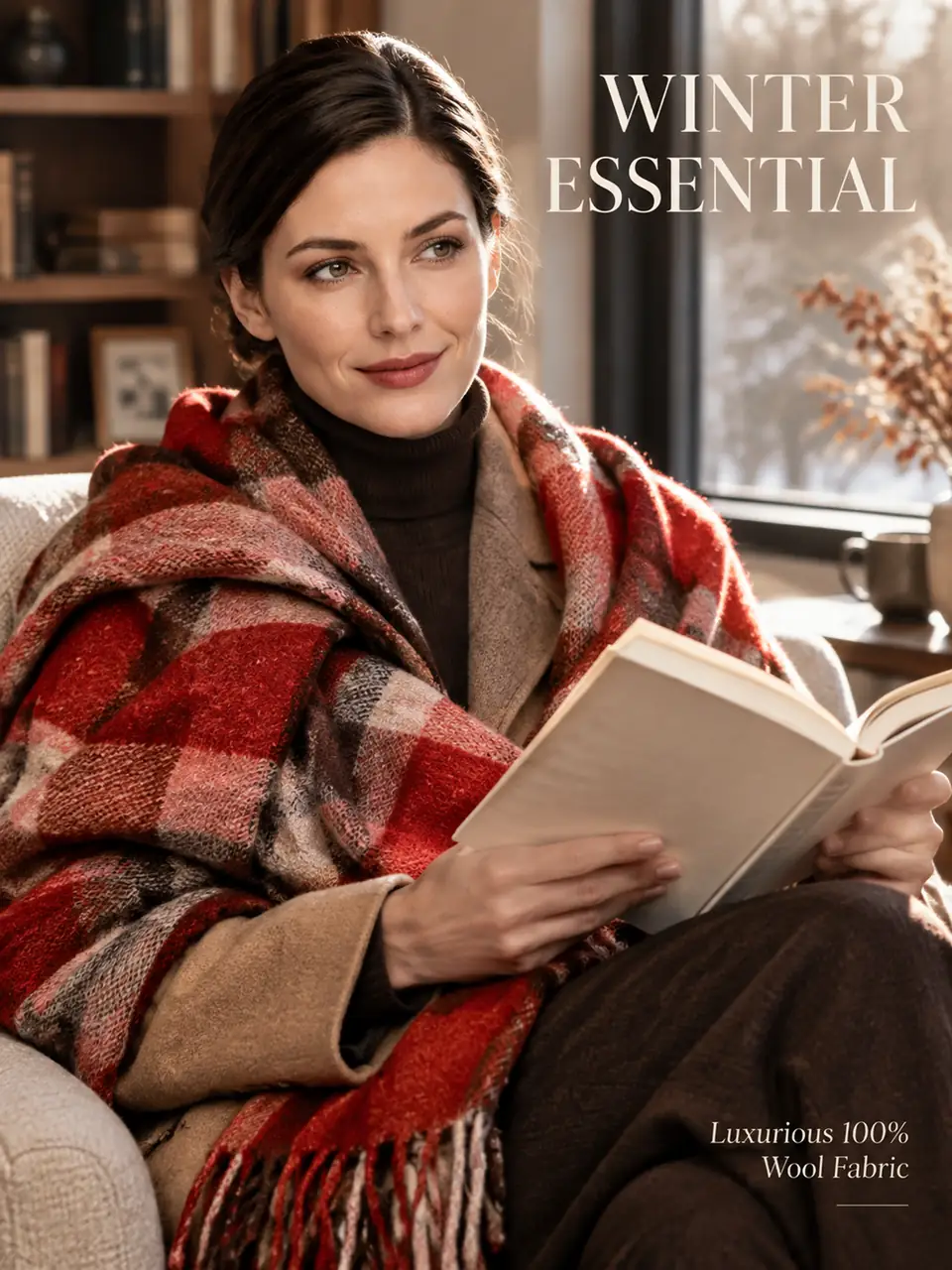 British Plaid Wool Scarf - 29color - Image 8