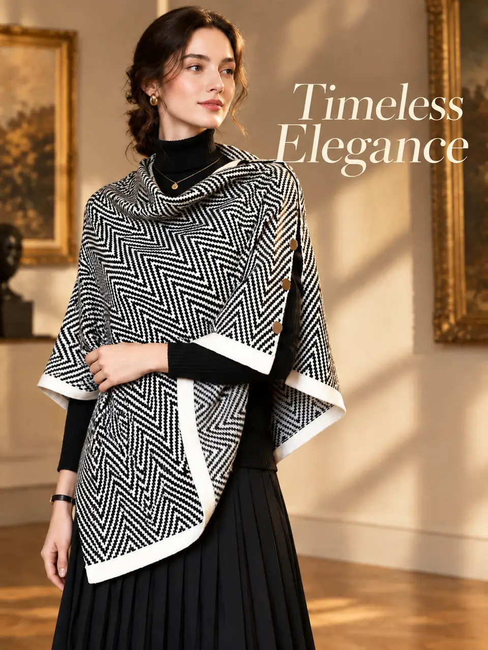Herringbone Knit Capelet Value Showcase