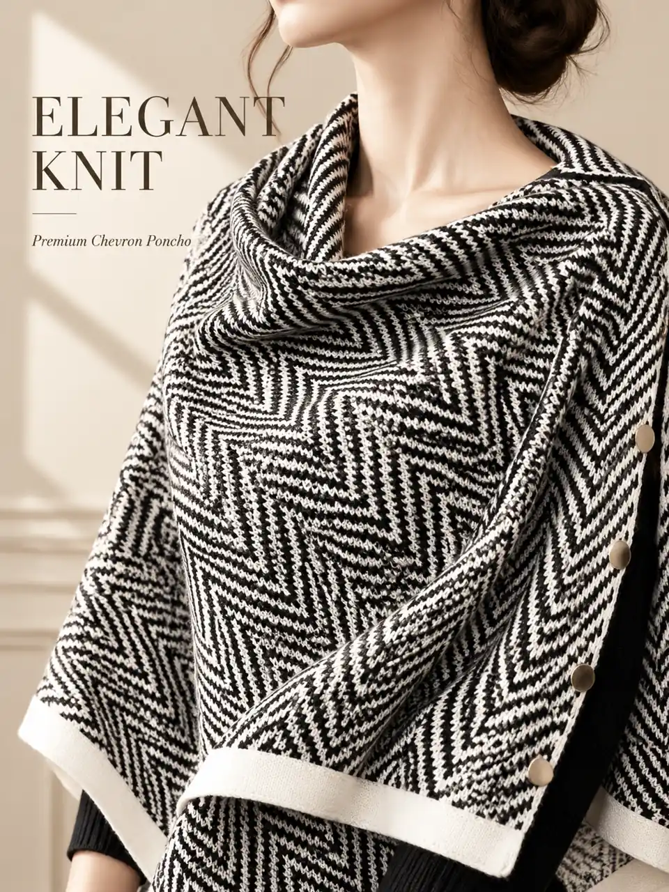 Herringbone Knit Capelet