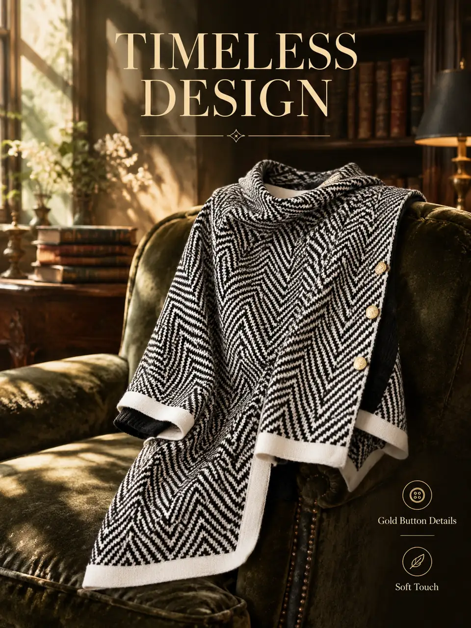Herringbone Knit Capelet