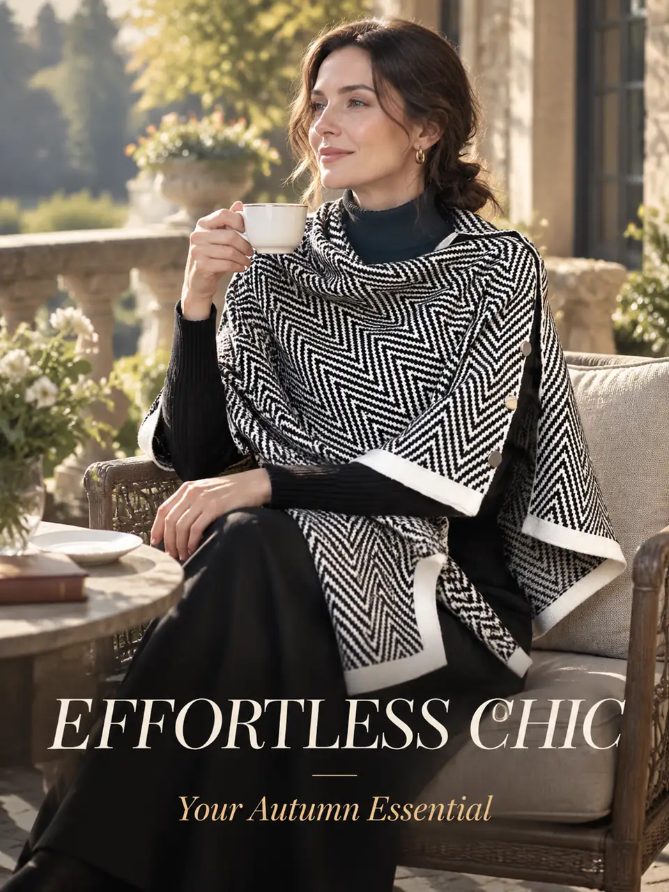 Herringbone Knit Capelet