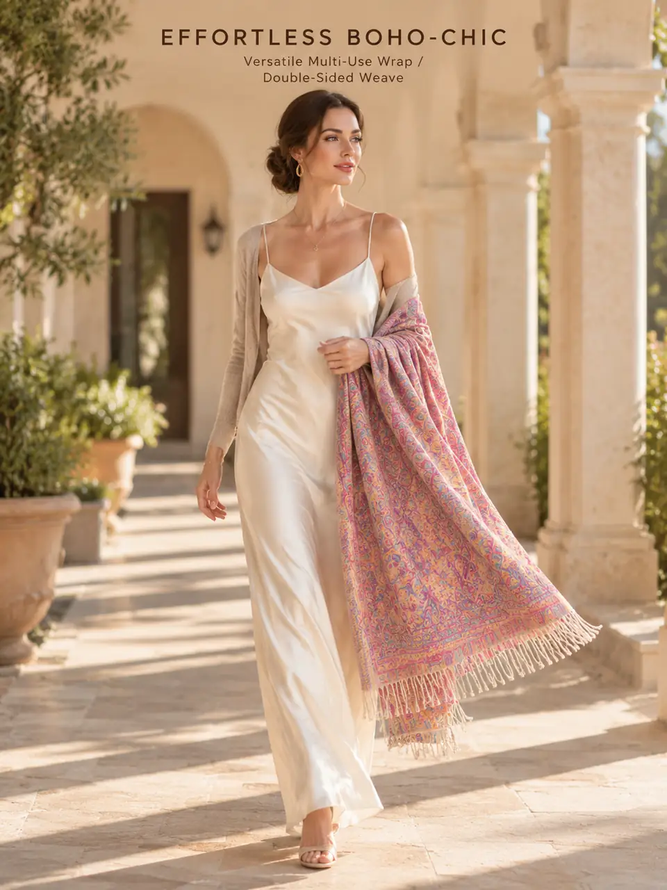 Paisley Jacquard Wrap Scarf